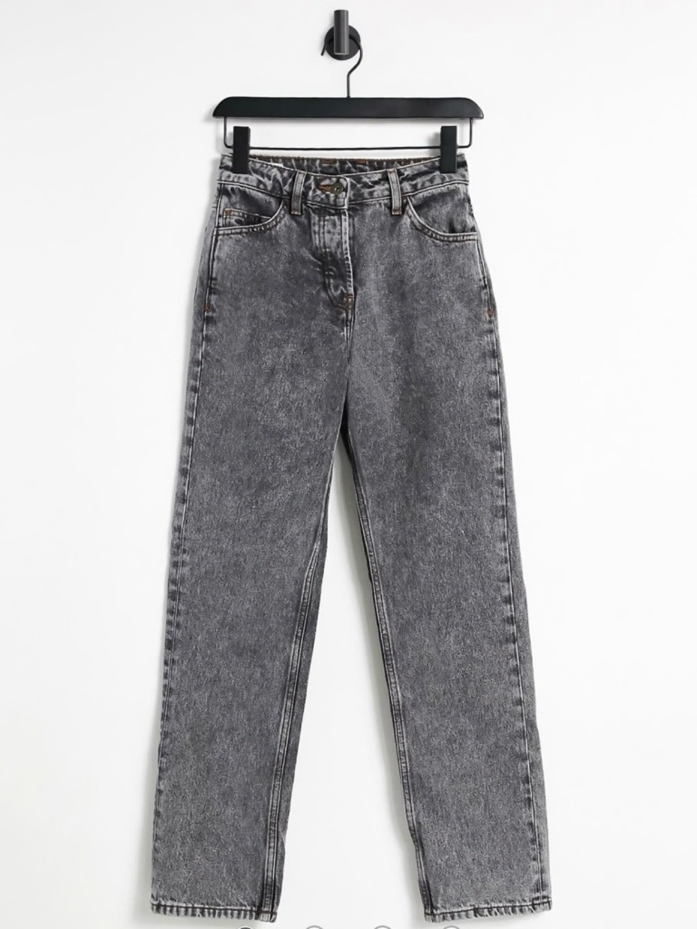 ASOS Petite Straight Leg Jeans in Washed Black